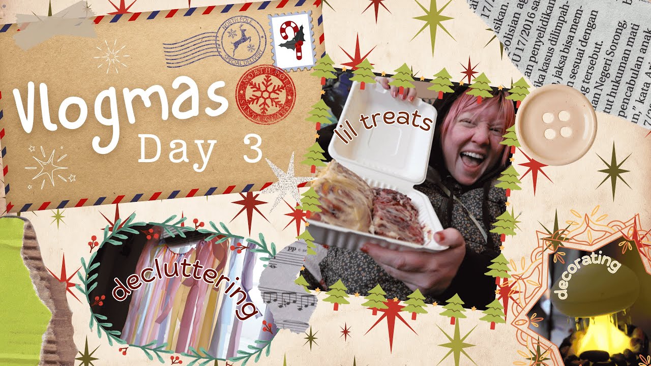 Влогмас: День 3 ~ Разбираю свои запасы пряжи для людей с СДВГ и устраиваю вечер кино в кошачьем к...