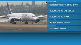 United Airlines expands Cleveland Hopkins services with new nonstop flights to Las Vegas Miami