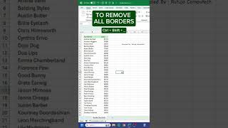 Border Shortcuts In Excel | #excel #shortcutkeys #shortcuts #tricks #border #tips #computer #shorts