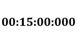 Famous WHITE CLOCK 15 minutes = 900 seconds = 900000 miliseconds, Full HD 60fps, no audio Profile