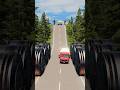 Mon Car &amp; School Buses vs Hydraulic Crush - BeamNG.drive #shorts