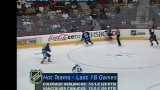 April 5, 2007 Milan Hejduk 4th carrer hat trick