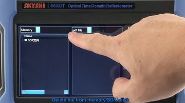 SKYSHL SS322T OTDR delete file Demo Video