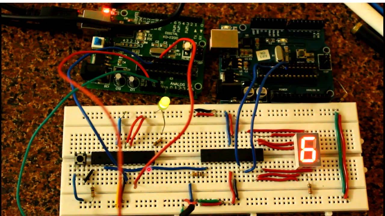 Interfacing of 7 segment display using USART - YouTube