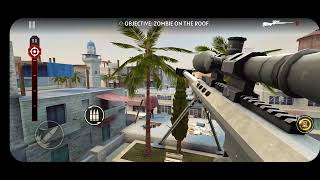 Sniper Zombie 3D R3 Jerusalem Mission 7 Rooftop Menace Zombie On The Roof screenshot 3