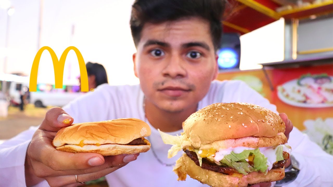HAMBURGUESA CALLEJERA VS MCDONALD´S 🍔 l Chico Reyes Rosas - YouTube
