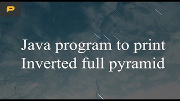 Java program to print Inverted full pyramid