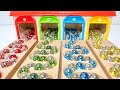 Marble Run Race ☆ 定番コース HABAと小さな大工さんのスロープ ＆ ４色のガレージ♪