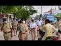 Bellary City ADDI SP Lavanya ma'am & DYSP Ramesh with 50 Police officers were in Ballari streets.