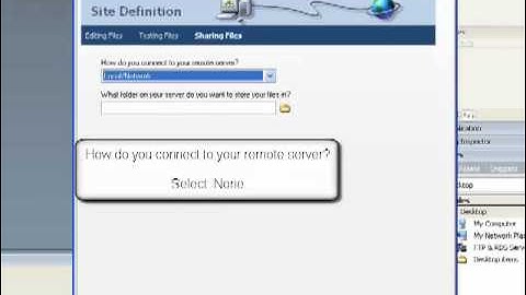 Dreamweaver CS3: Creating a new Site Definition