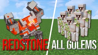 REDSTONE GOLEM vs ALL GOLEMs | Minecraft Mob Battle ▶