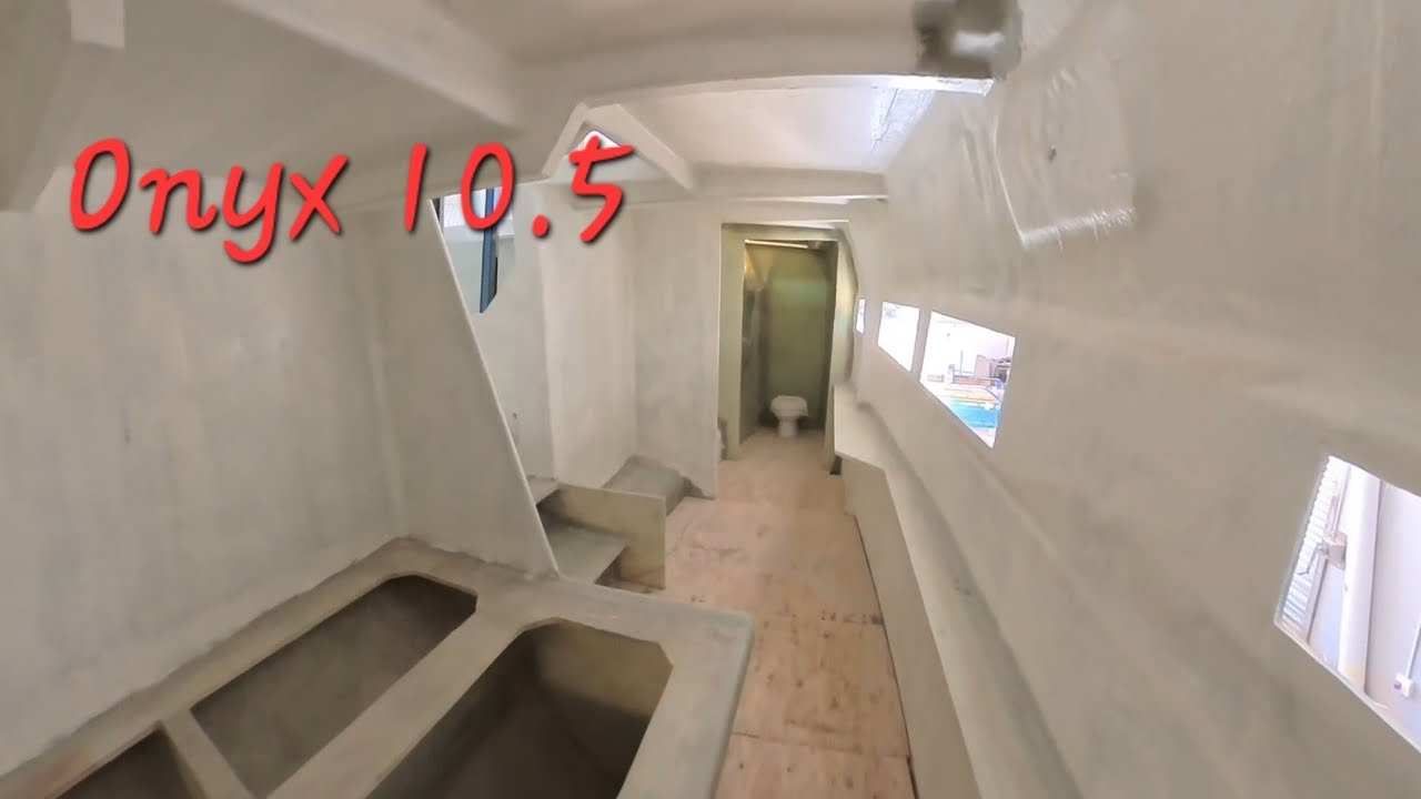 ⁣Onyx 10.5 Catamaran manufactured in Cape Town, South Africa - The 2 owner version cabins