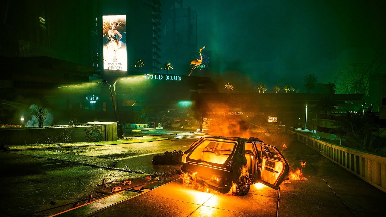Walking in a Dystopian Future Year 2077 at Night - YouTube