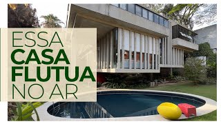 CASA INCRÍVEL PARECE FLUTUAR! ARQUITETURA BRUTALISTA, TODA DE CONCRETO E CHEIA DE LUZ DE NATURAL