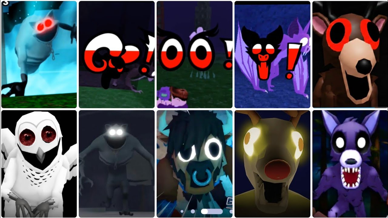 99 Night In The Forest & Cave [ Bat ] & Arctic & Winter & Island & Wild West All Jumpscares Game 