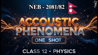 Acoustic Phenomena ( One Shot) in Nepali || Class 12 Physics || NEB