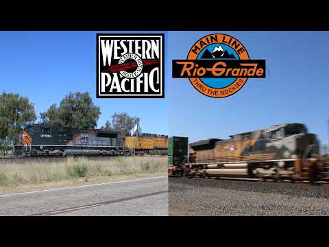 Union Pacific Heritage Units 1983 & 1989 in May and June near Fresno Ca