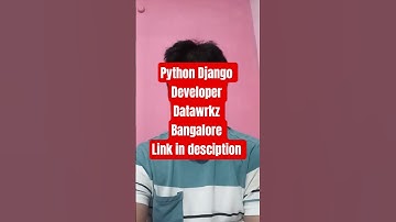 Python #Django Developer Job 2025 | Datawrkz Careers Bangalore South | Apply Now