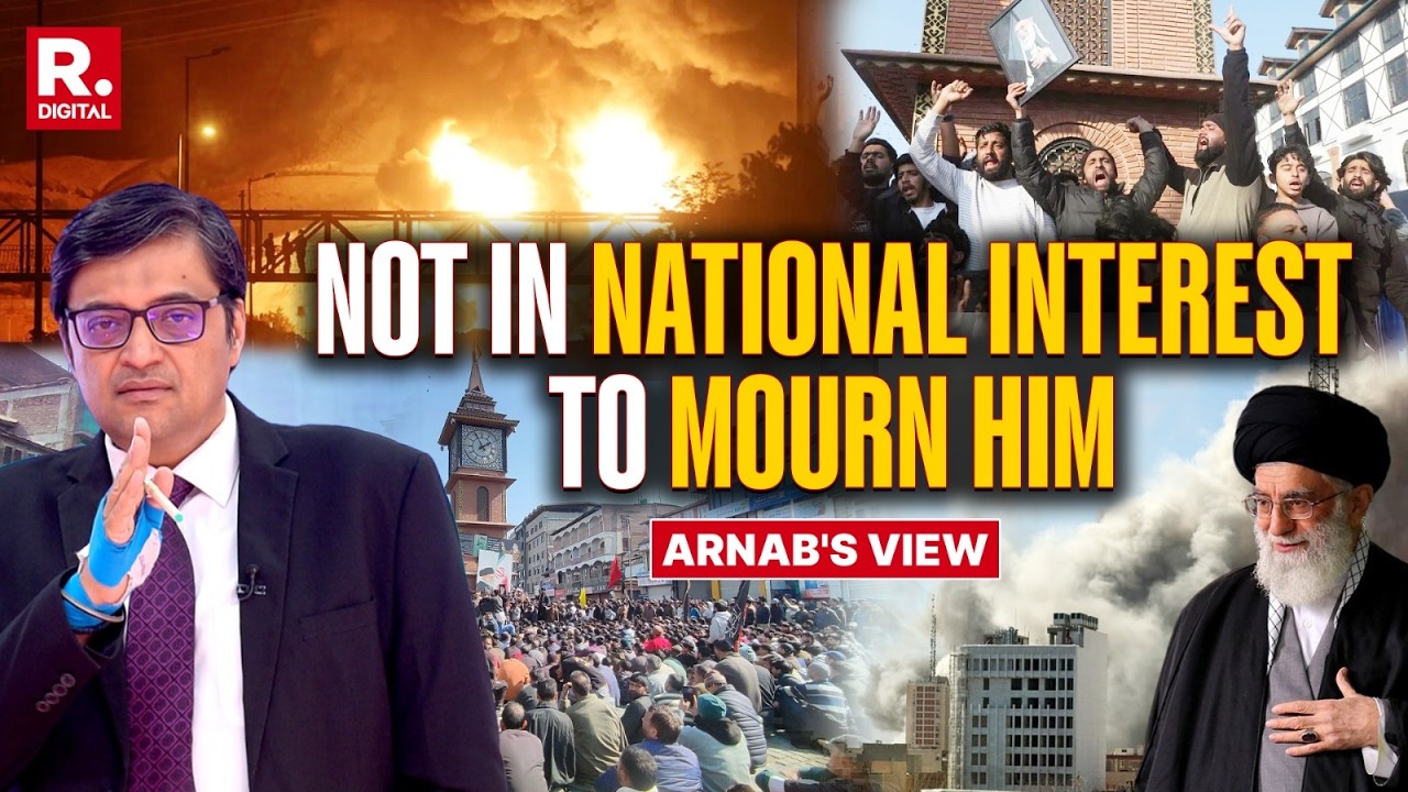 Arnab: Indians Mourning Ali Khamenei Must Know He Was Not Great For Bharat's Interest