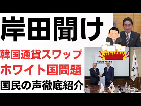 日韓問題・国民の声を岸田聞け！日韓通貨スワップ・韓国ホワイト国問題、国民の声徹底紹介！