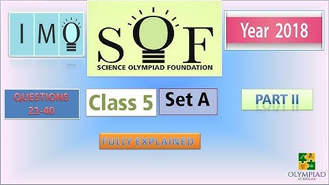 IMO Solved Paper for Class 5 Part 2 || IMO Class 5 previous year paper 2018