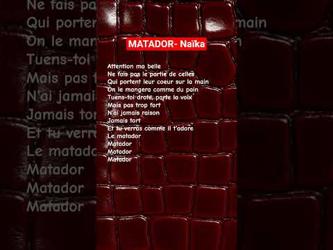 MATADOR Naïka Song Lyrics Music Matador Naika Newmusic Hitsjustmusic Spotify Love Shorts
