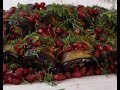 Рулетики из баклажанов с чесноком и орехами.Праздничная закуска.Auberginenbrötchen.Еggplant rolls.