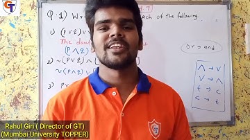 MATHEMATICAL LOGIC | EX. 1.7 | 12TH NEW SYLLABUS OF COMMERCE MATH