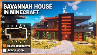 Minecraft: How to build a Modern Savannah House | Tutorial
