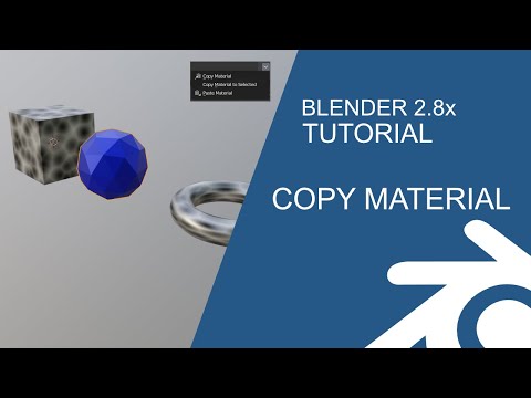 Blender 2.8 Tutorial: Copy Material - YouTube