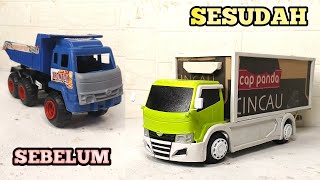 Cara mudah modif truk plastik jadi Truk Box HINO.300 (Truk Plastik Modifikasi)