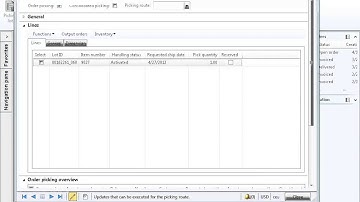 Dynamics AX 2012 Trade - Sales Orders - Picking and Packing