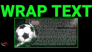 ADOBE PHOTOSHOP WRAP TEXT EFFECT TUTORIAL FOR BEGINNERS MADE EASY - LIKE A WORLD CUP PRO