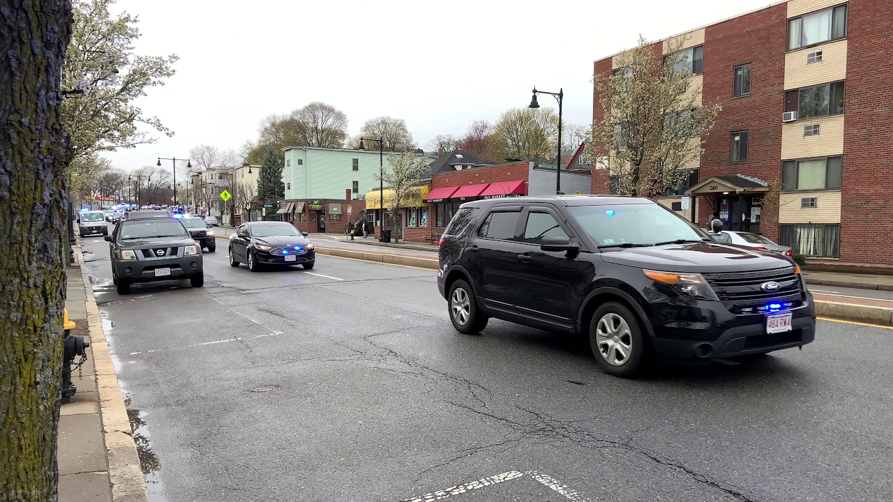 Police Escort for Boston Police Officer returning home YouTube