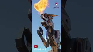 Robosaurus | $2 Million Fire Breathing Robot Eats Cars! #shorts #robot