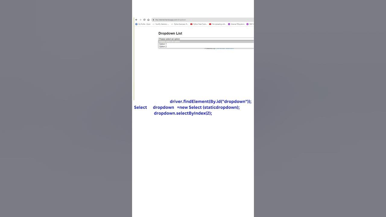 Drop Down Automation Testing || Select Class|| Selenium || Java ...