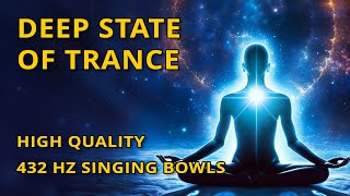 432Hz Deep Trance Healing | Heartbeat and Singing Bowls