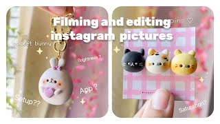 ✨How I TAKE and EDIT my Instagram posts for my small clay business ˙✧˖📷