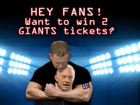 Reply to Jerry Jones' Giants comments & win 2 tickets to the Giants vs. Cowboys season opener at MetLife Stadium! NJ Hyundai dealer Brad Benson is giving away 2 tickets to the best video response submitted to Jerry Jones, go to bradbensonhyundai.com to post your response today!