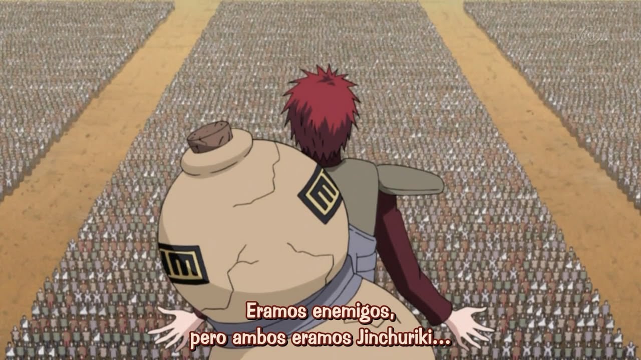 #16 Deidaray el tsuchikage se reencuentran, el discurso de gaara #