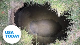 Search for grandma who fell into sinkhole looking for cat is a recovery effort | USA TODAY