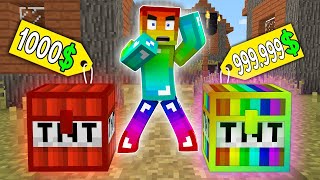 BOM CẦU VỒNG VIP NHẤT MINECRAFT ?? T GAMING VÀ PIXEL THỬ THÁCH CHẾ TẠO ĐỒ VIP