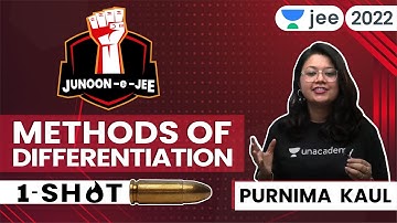 Methods of Differentiation | JEE 2024 | One shot | Unacademy JEE | Maths | Purnima Kaul #jee2024