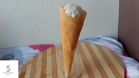 Eggless Waffle Ice Cream Cone Without Oven And Waffle Machine | Eggless Ice Cream Cone Recipe