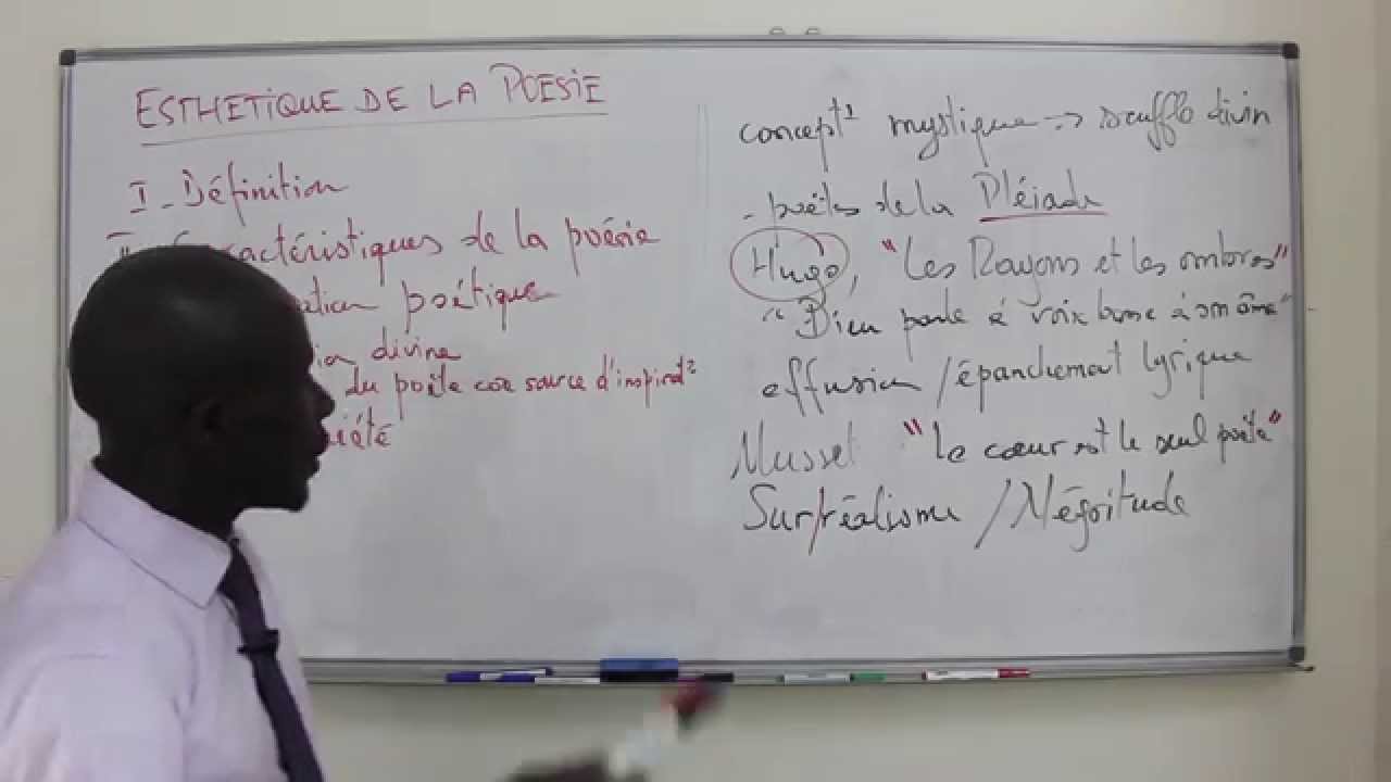 Cours - Terminale - Français : ESTHETIQUE DE LA POESIE - 1ére Partie 