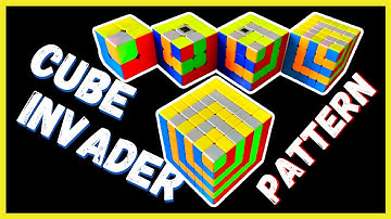 CUBE INVADERS Pattern Tutorial - A Different Cube in a Cube (2x2 - 6x6)