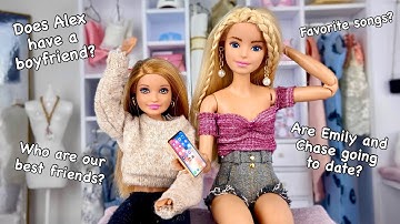 Emily’s Vlog: Q&A with Emily & Alex! Emily & Friends Questions! - Barbie Doll Videos