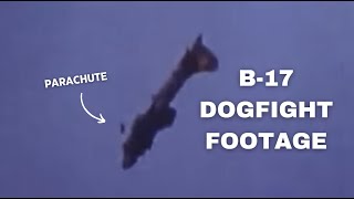 B-17 Flying Fortress attacked by Bf 109s | WW2 Colorized Footage