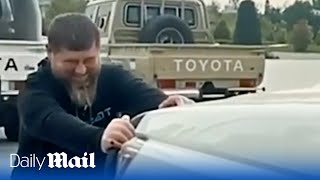 Chechen Warlord Ramzan Kadyrov Films Himself Pulling A Pickup Truck To Prove His Good Health