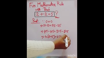 Prove That : 2 + 2= 5 #maths#trick#tricks#viral#shorts#short#video#shortvideo#viralvideo#viralshorts